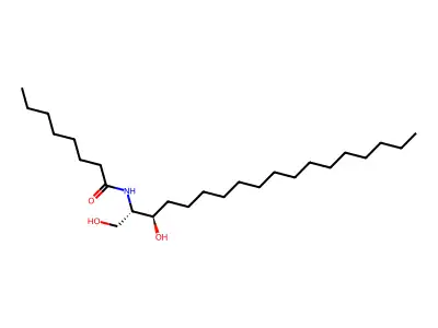 N-(1,3-dihydroxyoctadecan-2-yl)octanamide structure