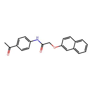 N-(4-acetylphenyl)-2-(2-naphthyloxy)acetamide structure