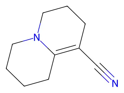 2H-Quinolizine-1-carbonitrile, 3,4,6,7,8,9-hexahydro- structure