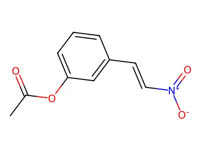 Acetic acid 3-(2-nitrovinyl)-phenyl ester structure
