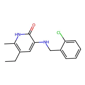 2(1H)-Pyridinone, 3-(((2-chlorophenyl)methyl)amino)-5-ethyl-6-methyl- structure