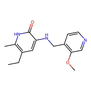 2(1H)-Pyridinone, 5-ethyl-3-(((3-methoxy-4-pyridinyl)methyl)amino)-6-methyl- structure