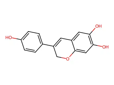 3-(4-Hydroxyphenyl)-2H-1-benzopyran-6,7-diol structure
