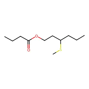 (S)-3-Methylthiohexyl butyrate structure