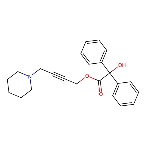4-(Piperidin-1-yl)but-2-yn-1-yl hydroxy(diphenyl)acetate structure