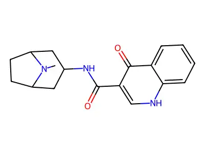 N-(8-Methyl-8-azabicyclo(3.2.1)oct-3-yl)-4-hydroxy-3-quinolinecarboxamide structure