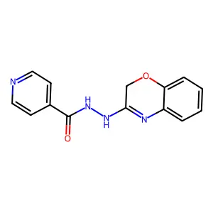 4-Pyridinecarboxylic acid, 2-(2H-1,4-benzoxazin-3-yl)hydrazide structure