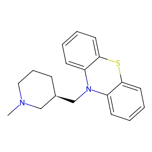 10-[[(3R)-1-methylpiperidin-3-yl]methyl]phenothiazine structure