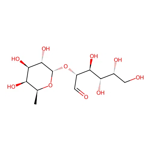 2-O-(6-deoxy-alpha-L-galactopyranosyl)-D-galactose structure