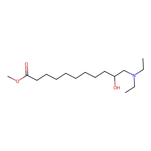 Methyl 11-(diethylamino)-10-hydroxyundecanoate structure