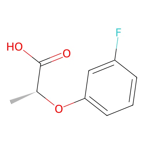 (2R)-2-(3-fluorophenoxy)propanoic acid structure