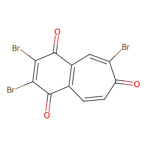 2,3,6-Tribromobenzo[7]annulene-1,4,7-trione structure