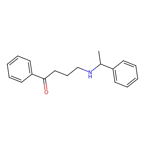 1-Phenyl-4-(1-phenylethylamino)butan-1-one structure
