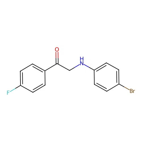 2-(4-Bromoanilino)-1-(4-fluorophenyl)ethanone structure
