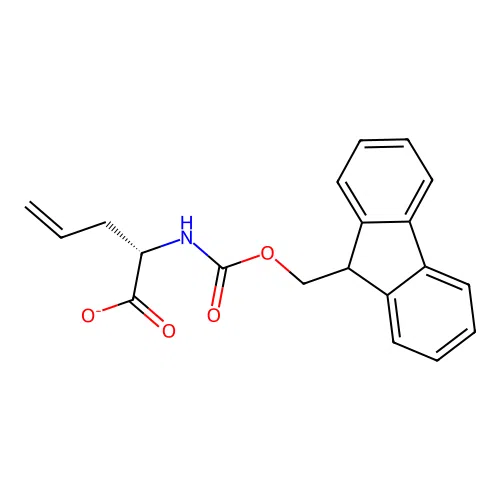 (2S)-2-(9H-fluoren-9-ylmethoxycarbonylamino)pent-4-enoate structure