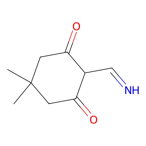 2-Methanimidoyl-5,5-dimethylcyclohexane-1,3-dione structure