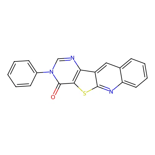 3-phenylpyrimido[4',5':4,5]thieno[2,3-b]quinolin-4(3H)-one structure