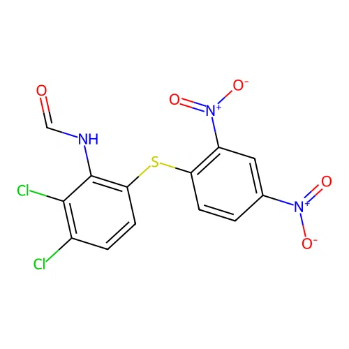 Formamide, N-[2,3-dichloro-6-[(2,4-dinitrophenyl)thio]phenyl]- structure