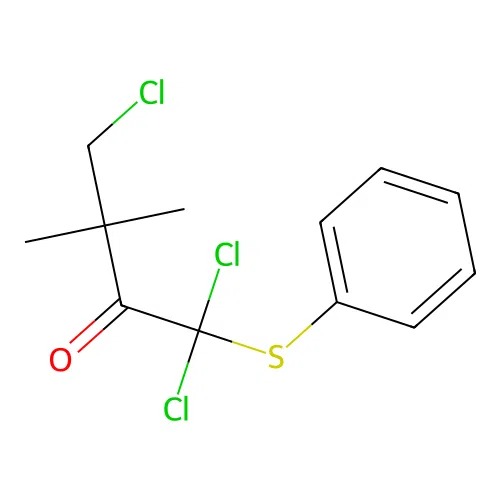 1,1,4-Trichloro-3,3-dimethyl-1-phenylsulfanylbutan-2-one structure