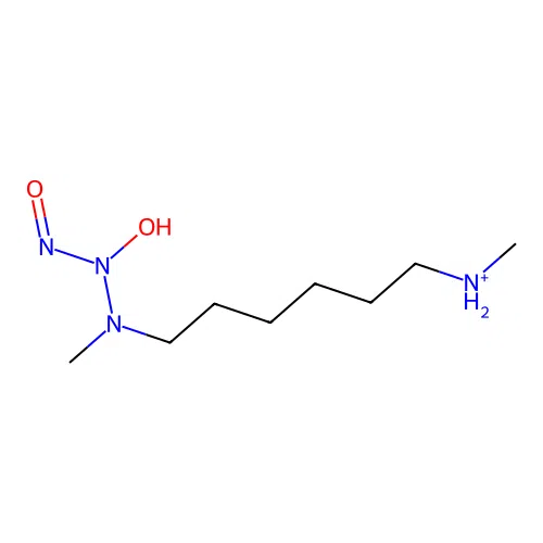 6-[[Hydroxy(nitroso)amino]-methylamino]hexyl-methylazanium structure