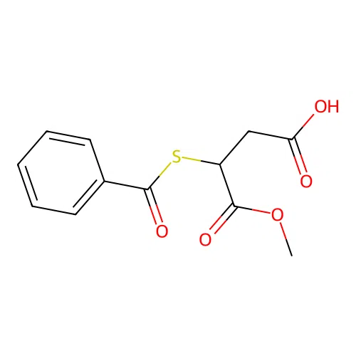 3-Benzoylsulfanyl-4-methoxy-4-oxobutanoic acid structure