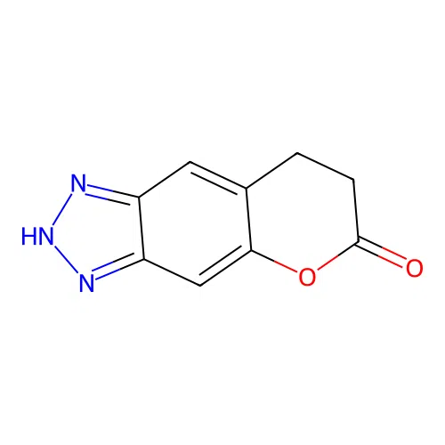 7,8-dihydro-2H-pyrano[2,3-f]benzotriazol-6-one structure