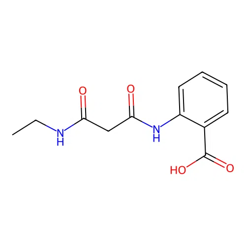 2-{[3-(Ethylamino)-3-oxopropanoyl]amino}benzoic acid structure