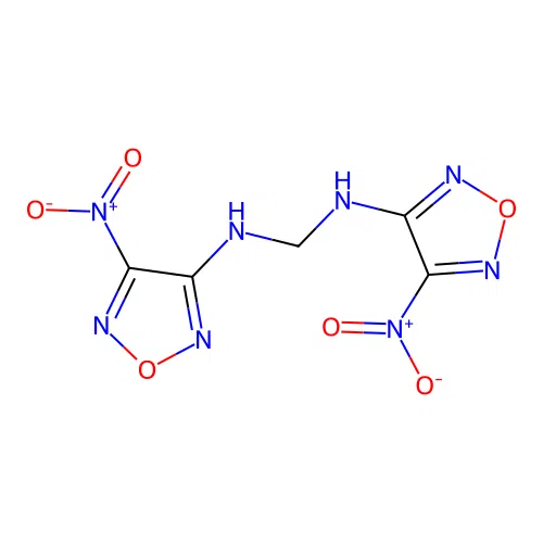 N,N'-bis(4-nitro-1,2,5-oxadiazol-3-yl)methanediamine structure