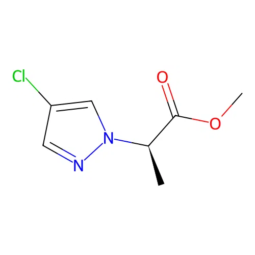 methyl (2R)-2-(4-chloropyrazol-1-yl)propanoate structure