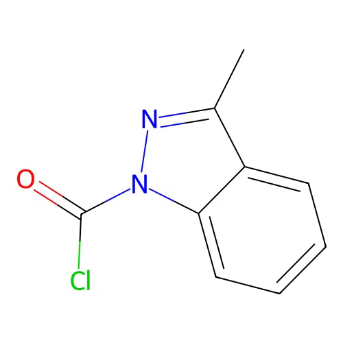 3-Methylindazole-1-carbonyl chloride structure