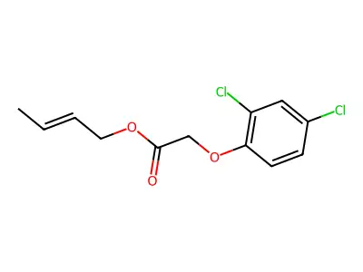 But-2-enyl 2-(2,4-dichlorophenoxy)acetate structure