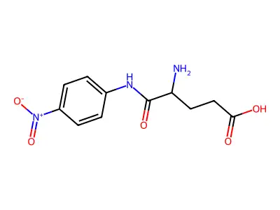 (4S)-4-amino-4-[N-(4-nitrophenyl)carbamoyl]butanoic acid structure