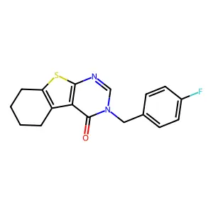 3-(4-fluorobenzyl)-5,6,7,8-tetrahydro[1]benzothieno[2,3-d]pyrimidin-4(3H)-one structure