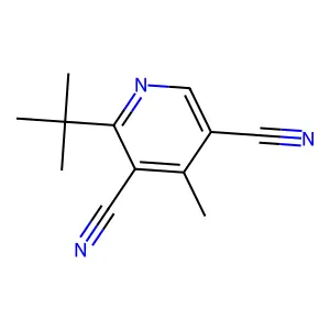 2-Tert-butyl-4-methyl-3,5-pyridinedicarbonitrile structure