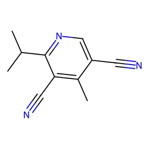 4-Methyl-2-(propan-2-yl)pyridine-3,5-dicarbonitrile structure