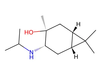 (+)-cis-4-N-Isopropylamino-trans-3-hydroxy-cis-carane structure