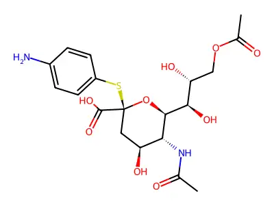 N-acetyl-9-O-acetylneuraminic acid 4-aminophenylthioketoside structure