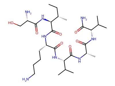 Seryl-isoleucyl-lysyl-valyl-alanyl-valinamide structure
