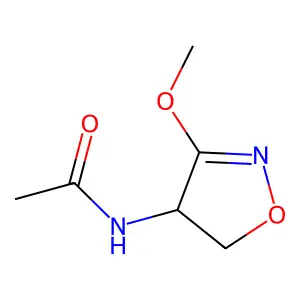 N-(3-methoxy-4,5-dihydro-1,2-oxazol-4-yl)acetamide structure