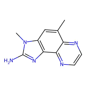 3H-Imidazo(4,5-f)quinoxalin-2-amine, 3,5-dimethyl- structure
