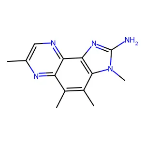 3H-Imidazo(4,5-f)quinoxalin-2-amine, 3,4,5,7-tetramethyl- structure