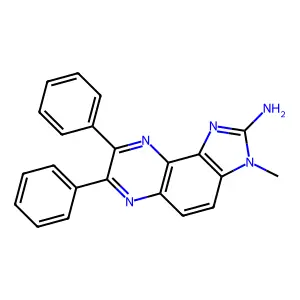 2-Amino-3-methyl-7,8-diphenylimidazo(4,5-f)quinoxaline structure