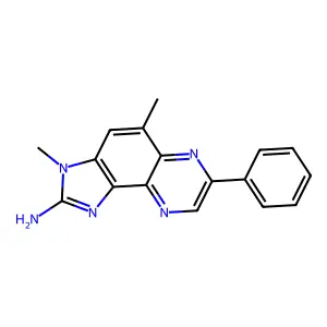 3H-Imidazo(4,5-f)quinoxalin-2-amine, 3,5-dimethyl-7-phenyl- structure