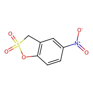 3H-1,2-Benzoxathiole, 5-nitro-, 2,2-dioxide structure