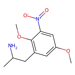 2,5-Dimethoxy-3-nitroamphetamine structure