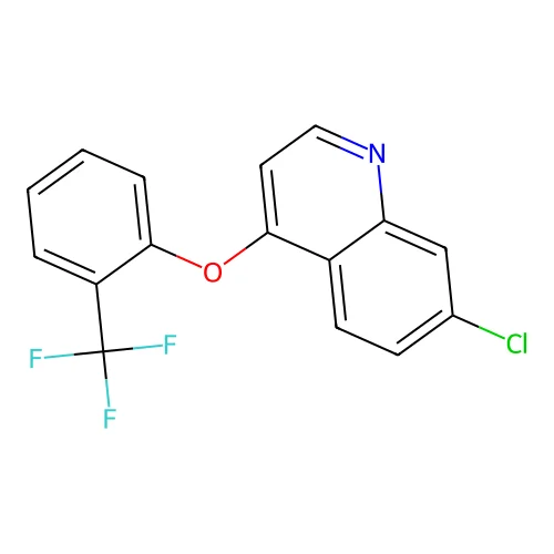Quinoline, 7-chloro-4-(2-(trifluoromethyl)phenoxy)- structure