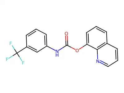 8-Quinolyl N-(3-(trifluoromethyl)phenyl)carbamate structure