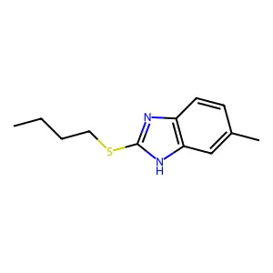 2-(butylsulfanyl)-5-methyl-1H-1,3-benzodiazole structure