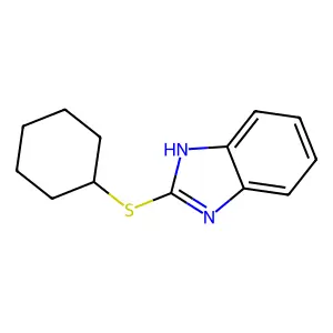 2-cyclohexylsulfanyl-1H-benzimidazole structure