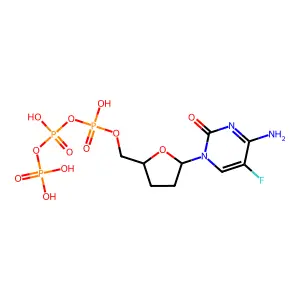 2',3'-Dideoxy-5-fluorocytidine 5'-triphosphate structure